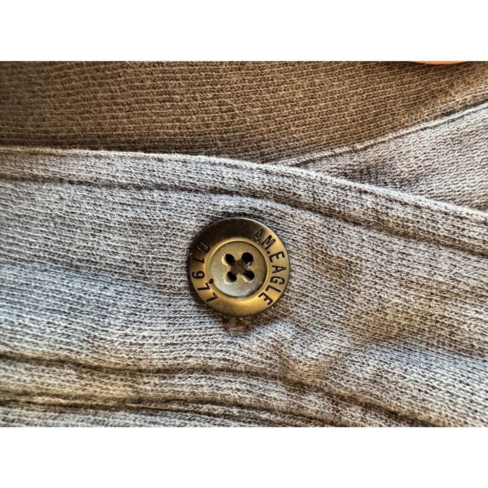 Vintage American Eagle Navy Quarter-Button Henley • Size XLT • 100% Cotton ✨ - Picture 6 of 6